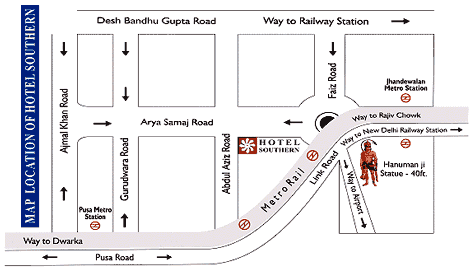 Hotel Southern Map